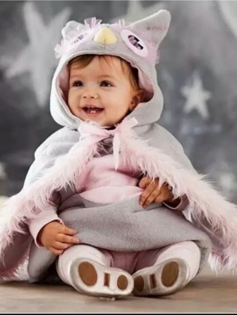 Pottery Barn Kids Infant Owl Costume Sz 12-24
Mo Cozy Whimsy Fleece Gray Pink